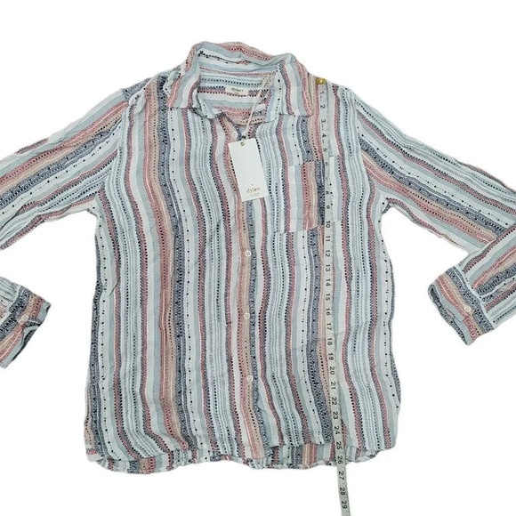 DYLAN LUX SLUB STRIPE SHIRT MULTI - Picture 11 of 13